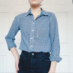 Plaid dress/oxford shirt